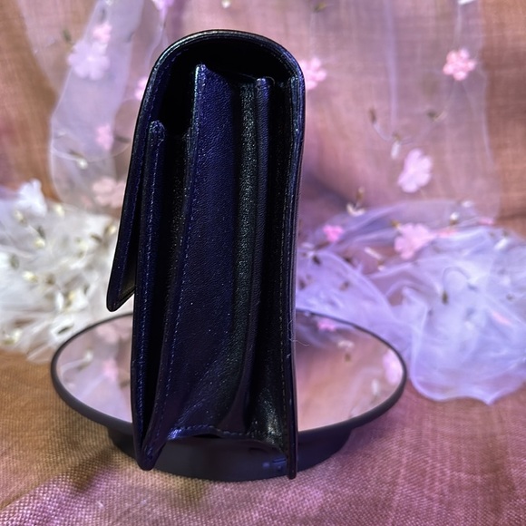 BALLY Vintage Black Leather Combination Lock Clutch - Picture 5 of 14